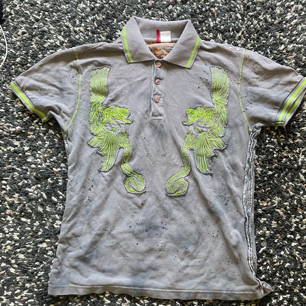 Y2k grunge Parasuco polo shirt